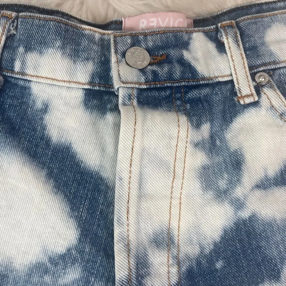 Revice Bleach‎ Denim Cutoff High Waist Shorts Sz 29